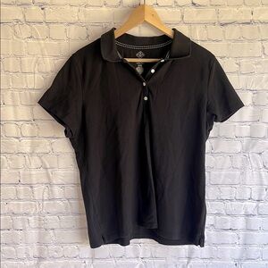 St. John’s Bay Black Polo Shirt Woman’s‎ Size XL